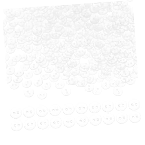 PERSELOSO 500 Stück Transparente Harzknöpfe, 10 Mm: 2-loch-knöpfe, Klar, Rund, Zum Nähen Und Basteln – Einzigartig Für Diy-kleidungsstücke, Handgefertigte Projekte von PERSELOSO
