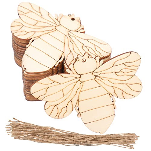 PERSELOSO 50Sätze Bienenform Holzscheiben für DIY Malerei Unbehandelte Holzstücke zum Basteln für Projekte Leicht zu Bemalen und Langlebig PERSELOSO 50Sätze Bienenform Holzscheiben für DIY Malerei Unbehandelte Holzstücke zum Basteln für Projekte Leicht zu Bemalen und Langlebig von PERSELOSO