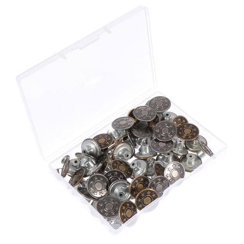 PERSELOSO 50Sätze Jeansknöpfe Modifizierte Hosenknöpfe Praktischer Aufbewahrungsbox für DIY Projekte Vielseitig Einsetzbar für Kleidung PERSELOSO 50Sätze Jeansknöpfe Modifizierte Hosenknöpfe Praktischer Aufbewahrungsbox für DIY Projekte Vielseitig Einsetzbar für Kleidung von PERSELOSO