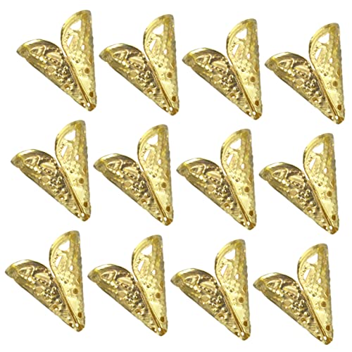 PERSELOSO 50Stücke Metall Perlenkappen für DIY Schmuckherstellung Form Goldfarben Halsketten Armbänder und Ohrringe Hochwertiges Bastelzubehör von PERSELOSO