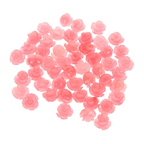 PERSELOSO 50Stücke Rosa Muschelperlen Charme Geschnitzte Rosenperlen für DIY Schmuckarmband Hochwertige Lose Perlen zum Basteln für Buddha Schmuck und Andere Verzierungen von PERSELOSO