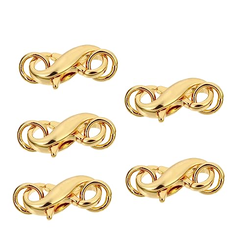 PERSELOSO 5Stücke Hummerverschlüsse für DIY Schmuckherstellung Doppelköpfiger Karabinerverschluss für Armbänder und Halsketten Vielseitig Einsetzbar und Einfach von PERSELOSO