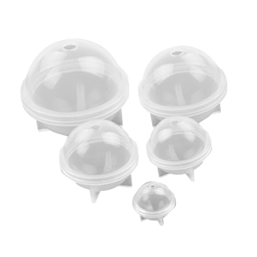 PERSELOSO 5Stücke Runde Silikonform DIY Gießformen für Getrocknete Hohe Spiegelfläche Durchmesser für Bastelprojekte von PERSELOSO