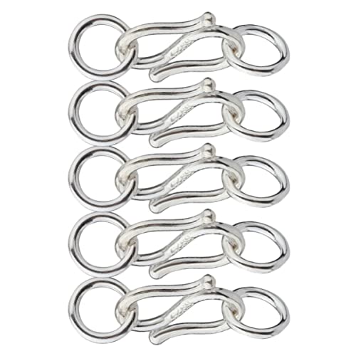 PERSELOSO 5Stücke S Hakenverschluss Silber mit Gelöteten Ringen für Schmuckherstellung für Armbänder und Langlebig und Leicht Schmuckzubehör für DIY Projekte PERSELOSO 5Stücke S Hakenverschluss Silber mit Gelöteten Ringen für Schmuckherstellung für Armbänder und Langlebig und Leicht Schmuckzubehör für DIY Projekte von PERSELOSO