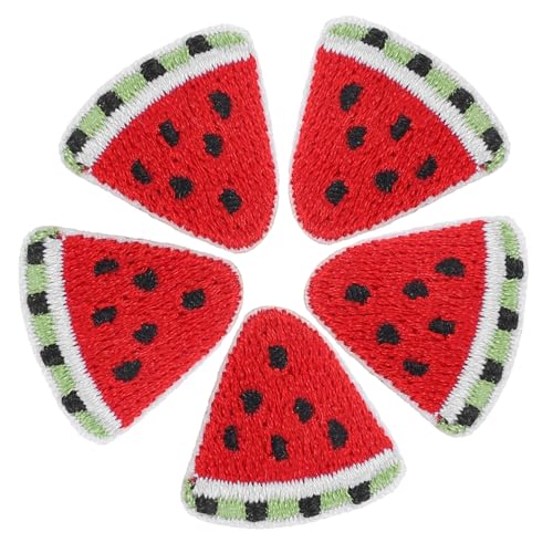 PERSELOSO 5Stücke Teiliges Wassermelonengesticktes Patch für Kleidung DIY Bügelapplikationen Patches für Jeans Taschen und Kunsthandwerksprojekte Einfach zu Verwenden und Bequem von PERSELOSO