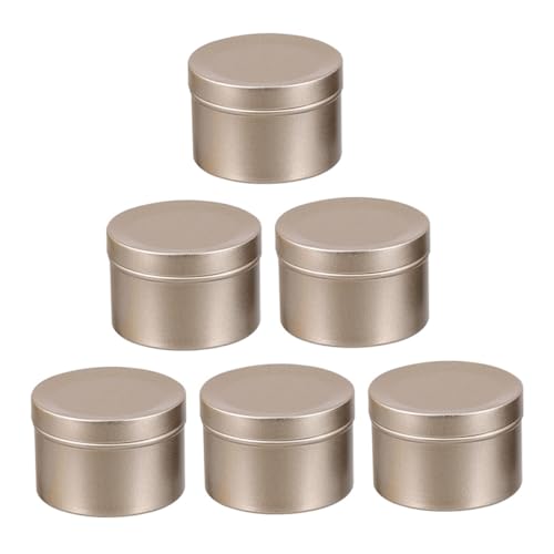 PERSELOSO 6 Stück Aluminium Kosmetik Dosen Goldfarbene Leichte Salbenbehälter mit Deckel Vielseitige Leere Metalldosen für Creme Balsam DIY Kerzen Schmuckaufbewahrung PERSELOSO 6 Stück Aluminium Kosmetik Dosen Goldfarbene Leichte Salbenbehälter mit Deckel Vielseitige Leere Metalldosen für Creme Balsam DIY Kerzen Schmuckaufbewahrung von PERSELOSO