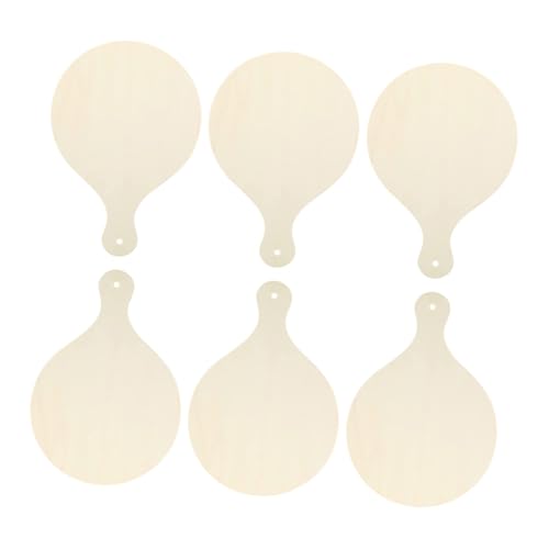 PERSELOSO 6 Stück Teiliges Schneidebrett mit Griff aus Langlebigem Holz Vielseitig für DIY Dekoration Servierbrett und Lebensmittelzubereitung Praktische und Rundformen für Küche und PERSELOSO 6 Stück Teiliges Schneidebrett mit Griff aus Langlebigem Holz Vielseitig für DIY Dekoration Servierbrett und Lebensmittelzubereitung Praktische und Rundformen für Küche und von PERSELOSO