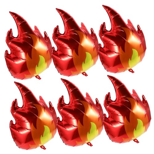 PERSELOSO 6 Stück Teiliges Set Flammenballons für Sportthemen Party Aluminiumfolie Luftballons Feuerform Langlebig und Auslaufsicher für Geburtstagsfeiern und Camping Dekoration PERSELOSO 6 Stück Teiliges Set Flammenballons für Sportthemen Party Aluminiumfolie Luftballons Feuerform Langlebig und Auslaufsicher für Geburtstagsfeiern und Camping Dekoration von PERSELOSO