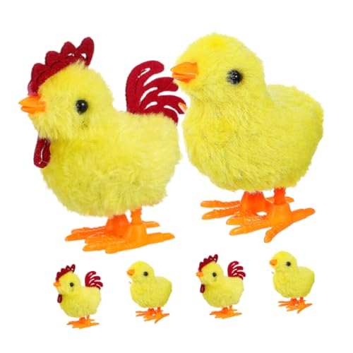 PERSELOSO 6 Stück Teiliges Wind Up Plüschküken Realistisches Flauschiges Huhn mit Aufziehfunktion für Kreatives und Dekoration zu Ostern PERSELOSO 6 Stück Teiliges Wind Up Plüschküken Realistisches Flauschiges Huhn mit Aufziehfunktion für Kreatives und Dekoration zu Ostern von PERSELOSO