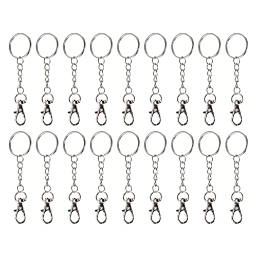 PERSELOSO 60 Sätze Teiliges Lobster Clips für DIY Schlüsselringe Praktische Schlüsselanhänger Zubehörteile für Kreative Bastelprojekte und Schmuckherstellung von PERSELOSO