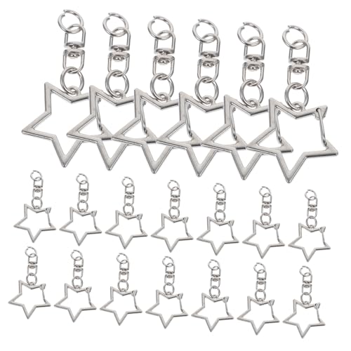 PERSELOSO 60 Stück Metall Schlüsselanhänger mit Drehbarem Karabinerverschluss Fünfzackiger Sternform Robust und Leicht für DIY Schlüsselanhänger Schmuckzubehör und Bastelprojekte PERSELOSO 60 Stück Metall Schlüsselanhänger mit Drehbarem Karabinerverschluss Fünfzackiger Sternform Robust und Leicht für DIY Schlüsselanhänger Schmuckzubehör und Bastelprojekte von PERSELOSO