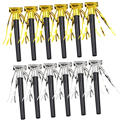 PERSELOSO 60 Stück Party Bläser Fringed Blowouts Geräuschmacher für Geburtstagsfeiern Gold Silber für Jung und Alt PERSELOSO 60 Stück Party Bläser Fringed Blowouts Geräuschmacher für Geburtstagsfeiern Gold Silber für Jung und Alt von PERSELOSO