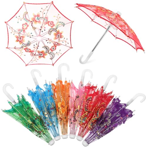 PERSELOSO 6Stücke Spitzenschirme Kleiner Dekorativer Regenschirm Farben für Hochzeiten Fotoshootings PERSELOSO 6Stücke Spitzenschirme Kleiner Dekorativer Regenschirm Farben für Hochzeiten Fotoshootings von PERSELOSO