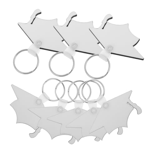 PERSELOSO 8 Stück Thermotransfer Abschluss Schlüsselanhänger mit Abschlussmützen Design und Personalisierbarem Oberflächen für Diy Projekte für Abschiedsfeiern und Erinnerungen PERSELOSO 8 Stück Thermotransfer Abschluss Schlüsselanhänger mit Abschlussmützen Design und Personalisierbarem Oberflächen für Diy Projekte für Abschiedsfeiern und Erinnerungen von PERSELOSO