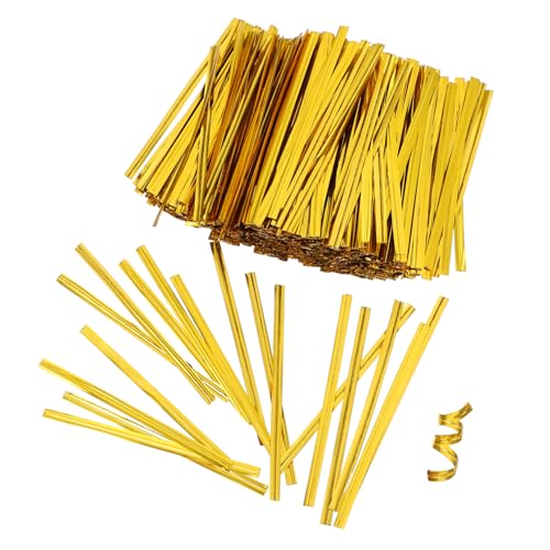 PERSELOSO 800 Stück Goldstreifen Versiegeln Mason Tasche Verpackung Opp Wiederverschließbar Süßbeutelkrawatten Krawatten Zum Verpacken Von Geschenken Brotbeutel Binden Golden PERSELOSO 800 Stück Goldstreifen Versiegeln Mason Tasche Verpackung Opp Wiederverschließbar Süßbeutelkrawatten Krawatten Zum Verpacken Von Geschenken Brotbeutel Binden Golden von PERSELOSO