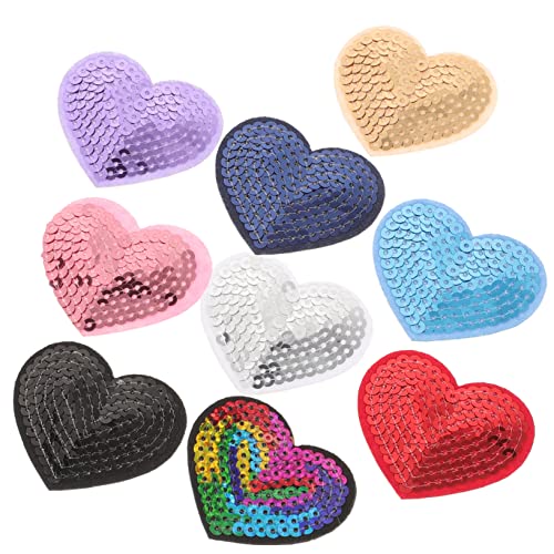 PERSELOSO 9 Stück Teiliges Herz Pailletten Aufnäher Selbstklebende Applikationen für Kleidung Rucksäcke Mützen und Jeans DIY Bastelbedarf für Kreative Gestaltungen PERSELOSO 9 Stück Teiliges Herz Pailletten Aufnäher Selbstklebende Applikationen für Kleidung Rucksäcke Mützen und Jeans DIY Bastelbedarf für Kreative Gestaltungen von PERSELOSO