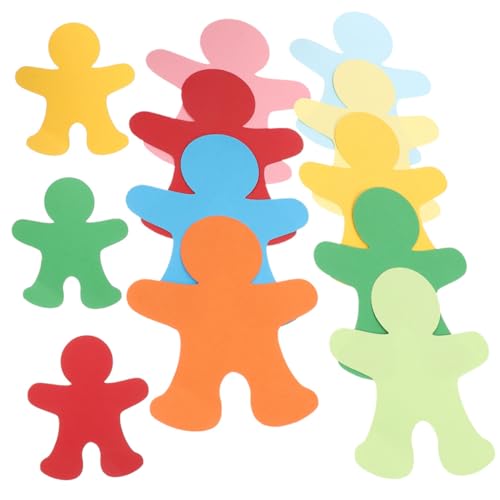 PERSELOSO 90 Stück Bunte Papierausschnitte für Dekoration Kindliche Figuren für Klassenzimmer Partys Spielzimmer und Mehr Hochwertiges Material Einfach Anzubringen von PERSELOSO