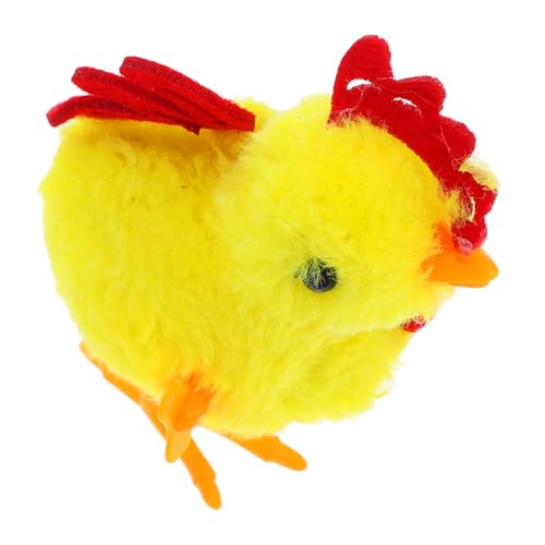 PERSELOSO Aufziehspielzeug Huhn Lustiges Sprungspielzeug für Widerstandsfähiges Plüsch Küken für Ostereiersuche und Partys von PERSELOSO