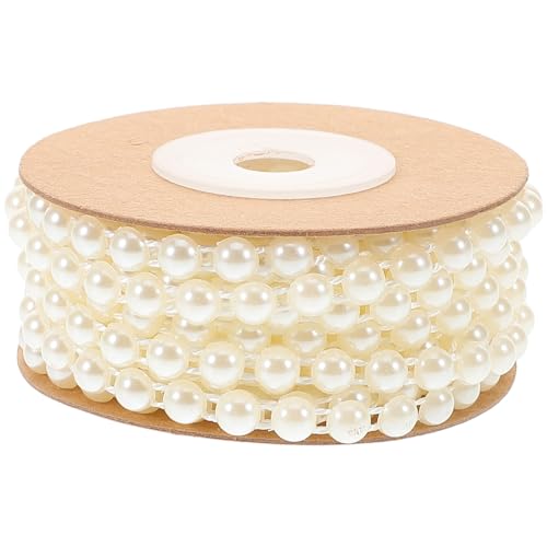PERSELOSO Baumwollfaden Perlenkette Halbkreis Abs Perlenband für DIY Kleidung Schmuck Basteln Hochwertige Beaded Garland für Armbänder Halsketten Dekoration von PERSELOSO