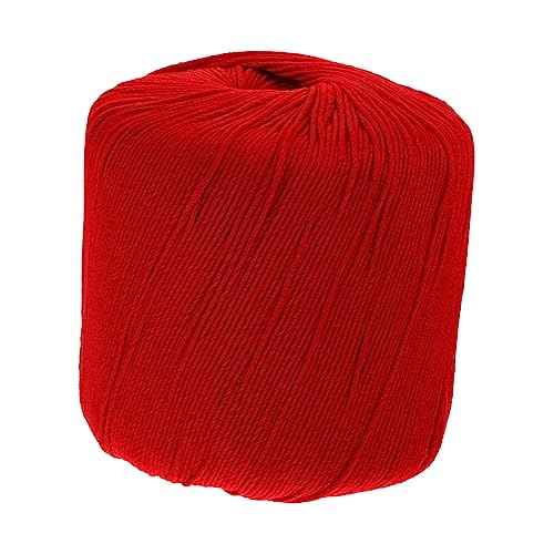 PERSELOSO Baumwollgarn Rot Weiches Langlebiges Häkel und Strickgarn für DIY Handwerk für Kreative Projekte und Bastelarbeiten von PERSELOSO