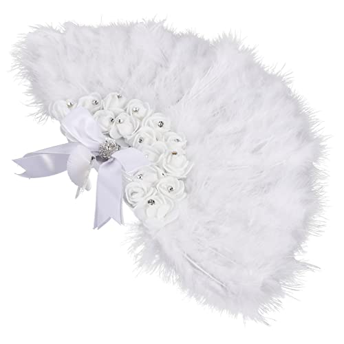 PERSELOSO Brautfächer aus Federn Eleganter Hochzeitsfächer für Bühnenaufführungen Fotorequisiten und Festliche Anlässe als Hochzeitsgeschenk für Gäste Langlebig und PERSELOSO Brautfächer aus Federn Eleganter Hochzeitsfächer für Bühnenaufführungen Fotorequisiten und Festliche Anlässe als Hochzeitsgeschenk für Gäste Langlebig und von PERSELOSO