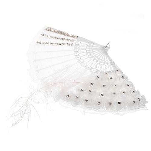 PERSELOSO Brautfächer aus Spitze Eleganter Faltfächer für Hochzeiten Geburtstagsfeiern und Besondere Anlässe als Dekoration und Erinnerungsstück für Gäste PERSELOSO Brautfächer aus Spitze Eleganter Faltfächer für Hochzeiten Geburtstagsfeiern und Besondere Anlässe als Dekoration und Erinnerungsstück für Gäste von PERSELOSO