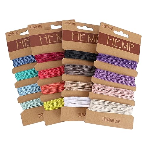 PERSELOSO Bunte Hanfzwirn Schnur Farben für DIY Arbeiten Bastelprojekte und Gartenarbeit Hohe Zugfestigkeit für Armbänder und PERSELOSO Bunte Hanfzwirn Schnur Farben für DIY Arbeiten Bastelprojekte und Gartenarbeit Hohe Zugfestigkeit für Armbänder und von PERSELOSO