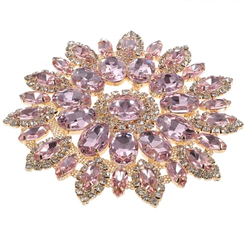 PERSELOSO DIY Brosche Strass Patch für Kleidung Kreativer Dekorationspatch mit Golduntergrund für Hochzeitskleider Taschen Hüte und Mehr PERSELOSO DIY Brosche Strass Patch für Kleidung Kreativer Dekorationspatch mit Golduntergrund für Hochzeitskleider Taschen Hüte und Mehr von PERSELOSO