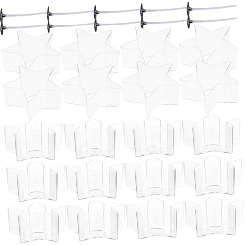 PERSELOSO DIY Kerzenglas Teilig Transparent Sternförmig Hitzebeständig mit Kerzengläsern und Dochten Wiederverwendbar für Kerzen Gießen und Dekoration für DIY Kerzenherstellung von PERSELOSO