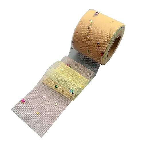 PERSELOSO DIY Mullband mit Pailletten für Kopfschmuck Kleidung Dekoration Langlebig Leicht für Feste und Projekte PERSELOSO DIY Mullband mit Pailletten für Kopfschmuck Kleidung Dekoration Langlebig Leicht für Feste und Projekte von PERSELOSO