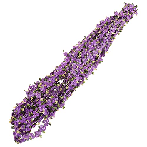PERSELOSO Dekorativer Spitzenbesatz Stoff Zum Nähen Kleidung Nähen Trimmen Vorhang Verzierungen Basteln Blumen- Klein Kleidungsstück Schnürsenkel Violet Polyester von PERSELOSO