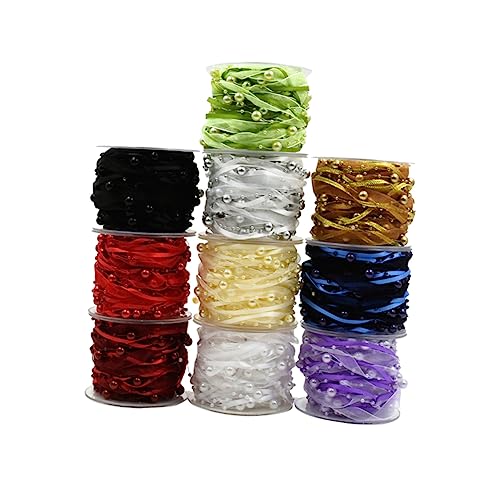 PERSELOSO Dekoratives Perlenband Beigefarbenes Webband für Hochzeit Blumenstrauß Party DIY Bastelbedarf Langlebig und Vielseitig für Festliche Anlässe PERSELOSO Dekoratives Perlenband Beigefarbenes Webband für Hochzeit Blumenstrauß Party DIY Bastelbedarf Langlebig und Vielseitig für Festliche Anlässe von PERSELOSO