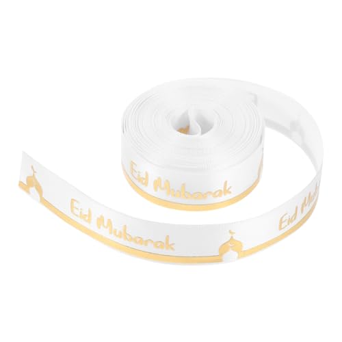PERSELOSO Eid Mubarak Dekorationsband Gedrucktes Geschenkband für Diy Schleifen und Verpackungen Yards für Eid und Feierlichkeiten von PERSELOSO