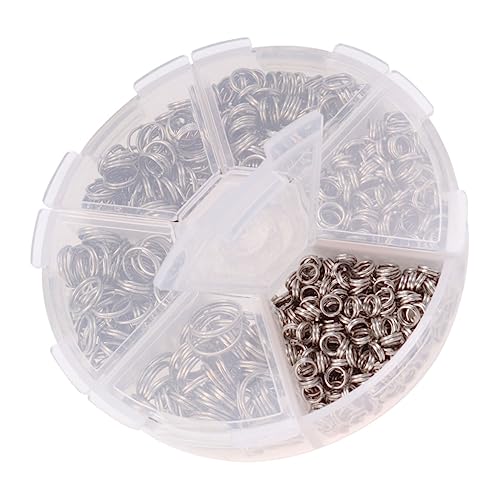 PERSELOSO Eisen Doppelschlaufen Ringe Rostfreie Metallringe für DIY Schmuck Handwerk Schlüsselanhänger Rucksack Zubehör Robuste Bastelringe für Kreative Projekte PERSELOSO Eisen Doppelschlaufen Ringe Rostfreie Metallringe für DIY Schmuck Handwerk Schlüsselanhänger Rucksack Zubehör Robuste Bastelringe für Kreative Projekte von PERSELOSO