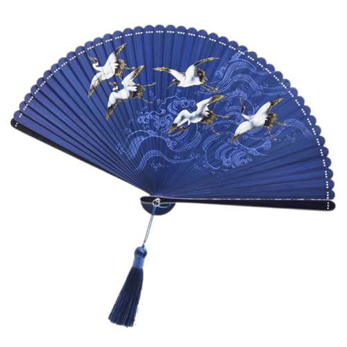 PERSELOSO Faltbarer Vintage Handfächer aus im Chinesischen Stil für Tanz Hochzeiten und Dekoration Retro Quasten Faltfächer für Sommer und Fotografie PERSELOSO Faltbarer Vintage Handfächer aus im Chinesischen Stil für Tanz Hochzeiten und Dekoration Retro Quasten Faltfächer für Sommer und Fotografie von PERSELOSO