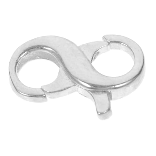 PERSELOSO Feiner Silber Karabinerverschluss Doppelöffnung Schmuckverbinder für Halsketten Armbänder DIY Schmuckherstellung Zubehör Langlebig Modisch Vielseitig für Bastelprojekte von PERSELOSO