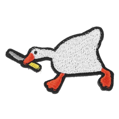 PERSELOSO Gestickter Cartoon Gans Patch für Dekoration zum Aufbügeln Kleidung Rucksäcken und Taschen Leicht und Kompakt Reparatur und Verschönerungsoption PERSELOSO Gestickter Cartoon Gans Patch für Dekoration zum Aufbügeln Kleidung Rucksäcken und Taschen Leicht und Kompakt Reparatur und Verschönerungsoption von PERSELOSO