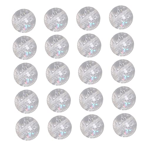 PERSELOSO Glasperlen schmuckperlen beads necklace Schmuckzubehör kügelchen Geschenkidee runden Anhänger zum Basteln Kette Reize Herstellung modische Perlen Bastelperlen selber machen Weiß von PERSELOSO