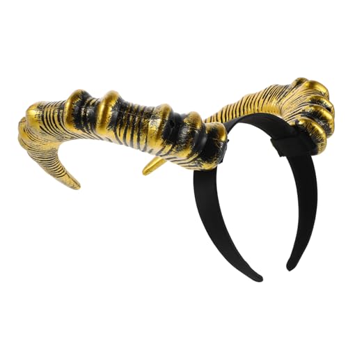 PERSELOSO Halloween Teufelshörner Haarreif Gold Lustiger Ziegenhorn Kopfband für Halloween Party Karneval Kostüm Cosplay und Foto Requisiten für Erwachsene PERSELOSO Halloween Teufelshörner Haarreif Gold Lustiger Ziegenhorn Kopfband für Halloween Party Karneval Kostüm Cosplay und Foto Requisiten für Erwachsene von PERSELOSO