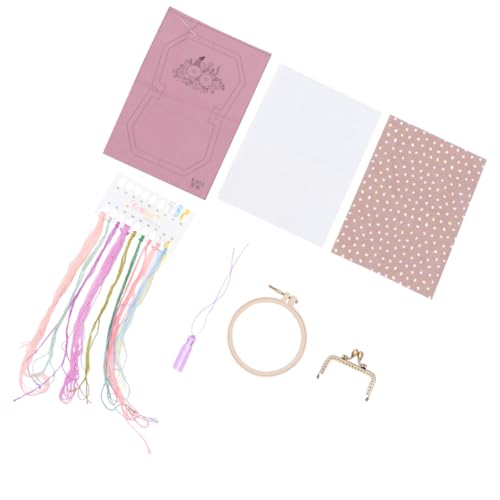 PERSELOSO Handarbeitswerkzeuge Stickset Tasche Nähset Basteln Für Erwachsene Handmaschinen Tragetasche Stickset Wandteppich Sets Für Anfänger Nähset Für Anfänger Damentaschen Violett von PERSELOSO