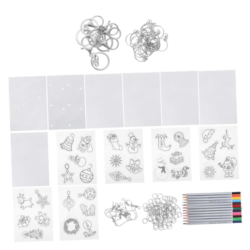 PERSELOSO Heat Shrink Sheets Weihnachten DIY Schrumpffolie Basteln Schlüsselanhänger Schmuck Kreative Kunst Handarbeit für Anfänger mit Verschiedenen Mustern PERSELOSO Heat Shrink Sheets Weihnachten DIY Schrumpffolie Basteln Schlüsselanhänger Schmuck Kreative Kunst Handarbeit für Anfänger mit Verschiedenen Mustern von PERSELOSO