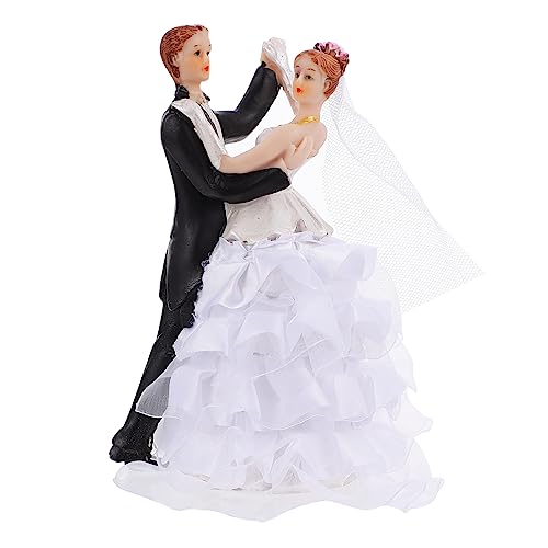 PERSELOSO Hochzeitsfigur Brautpaar Tortendeko Hochzeitspaar Deko Hochzeitstorte Cake Topper Festliche Hochzeit Dekoration Geschenkidee für Zuhause und Feier von PERSELOSO