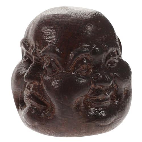 PERSELOSO Miniatur Buddha Kopf Holzschnitzerei Handgefertigte Viergesichtige Buddha Holzfigur Dekoratives Ornament für Zuhause und Büro Feng Shui Gartendeko PERSELOSO Miniatur Buddha Kopf Holzschnitzerei Handgefertigte Viergesichtige Buddha Holzfigur Dekoratives Ornament für Zuhause und Büro Feng Shui Gartendeko von PERSELOSO