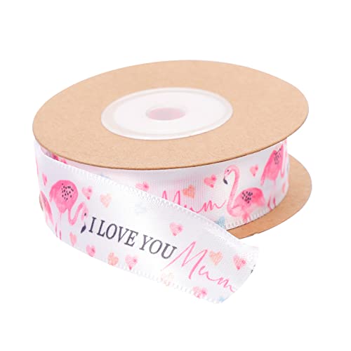 PERSELOSO Muttertagsband Seidenband Für Mütter Geschenkbänder Weißes Band Geschenkband Für Mama Bedrucktes Flamingo Band DIY Geschenkband Verpackungsband Polyester PERSELOSO Muttertagsband Seidenband Für Mütter Geschenkbänder Weißes Band Geschenkband Für Mama Bedrucktes Flamingo Band DIY Geschenkband Verpackungsband Polyester von PERSELOSO