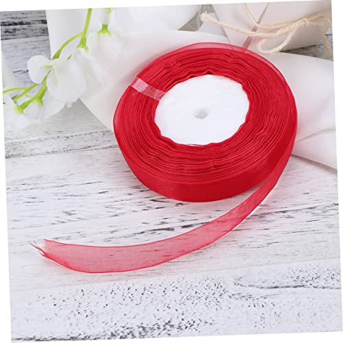 PERSELOSO Organza Band Rot Transparent Schleifenband Geschenkband für Hochzeit Party Dekoration DIY Basteln Hochwertiges Polyesterband PERSELOSO Organza Band Rot Transparent Schleifenband Geschenkband für Hochzeit Party Dekoration DIY Basteln Hochwertiges Polyesterband von PERSELOSO