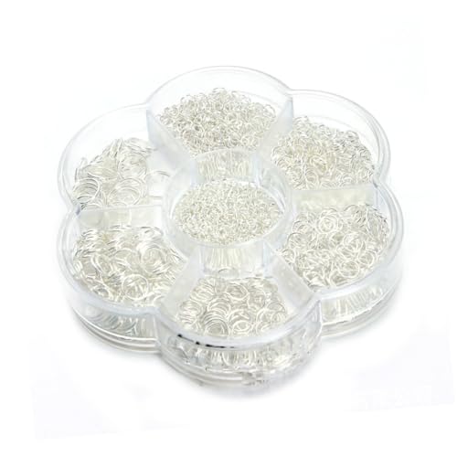 PERSELOSO Teiliges DIY Schmuck Verbinder Geschlossene Sprungringe aus Silberfarbenem Robust und Einfach zu Verwenden für Armbänder Ketten und Schlüsselanhänger Perfektes Zubehör für von PERSELOSO
