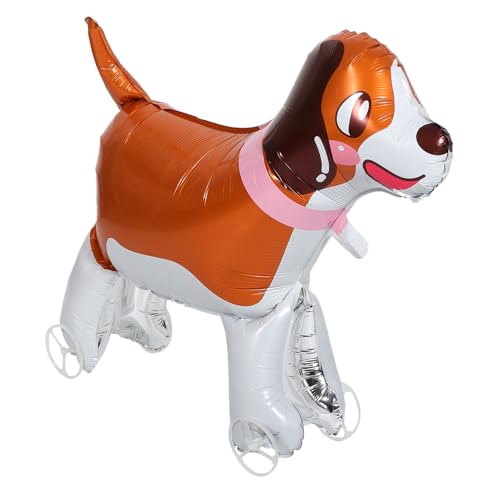 PERSELOSO Wagenballon Tier mit Rädern Selbststehender Hundeballon für Kindergeburtstag Interaktive Tier Mottoparty Dekoration Wiederverwendbarer Folienballon für Partys von PERSELOSO