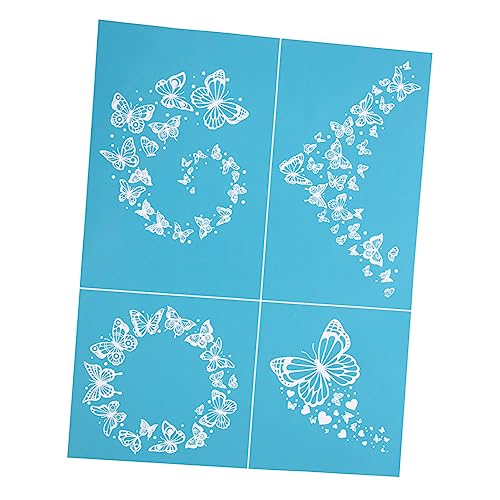 PERSELOSO Waschbare Siebdruckschablone für DIY Projekte Wiederverwendbare Selbstklebende Schablone mit Zartem Muster für Textile Malerei und Kreative Bastelarbeiten für Geschicklichkeit von PERSELOSO