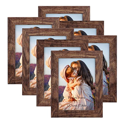 PETAFLOP 7er Set Bilderrahmen 13x18 CM Braun, Bilderrahmen holz Wand und Tischbilderrahmen, Geeignet für den Einsatz in Wohnungen Büros usw PETAFLOP 7er Set Bilderrahmen 13x18 CM Braun, Bilderrahmen holz Wand und Tischbilderrahmen, Geeignet für den Einsatz in Wohnungen Büros usw von PETAFLOP