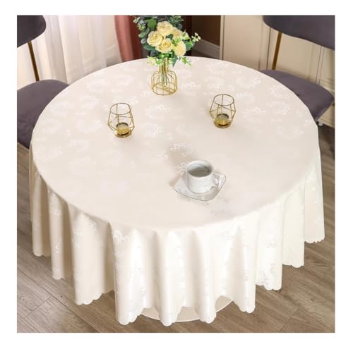 PETBNA Tischdecke, rechteckig, schmutzabweisend, aus PVC, wasserdicht, für Esstisch, Teetisch und Couchtisch, Weiß, 140 x 220 cm von PETBNA